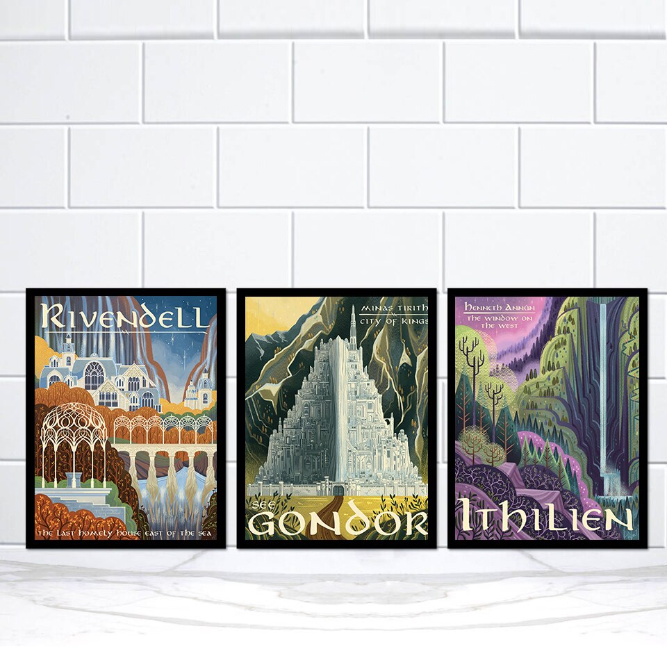 Lord of the Rings Middle Earth Landscape Canvas Posters